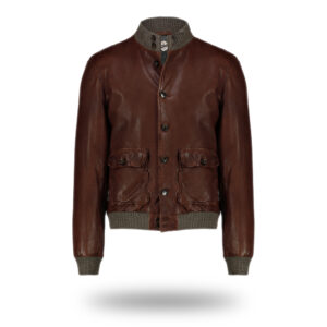 Giubbino in Pelle Ripense Cognac